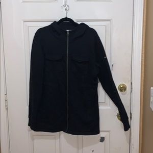 Columbia Sportswear long black hooded sweater